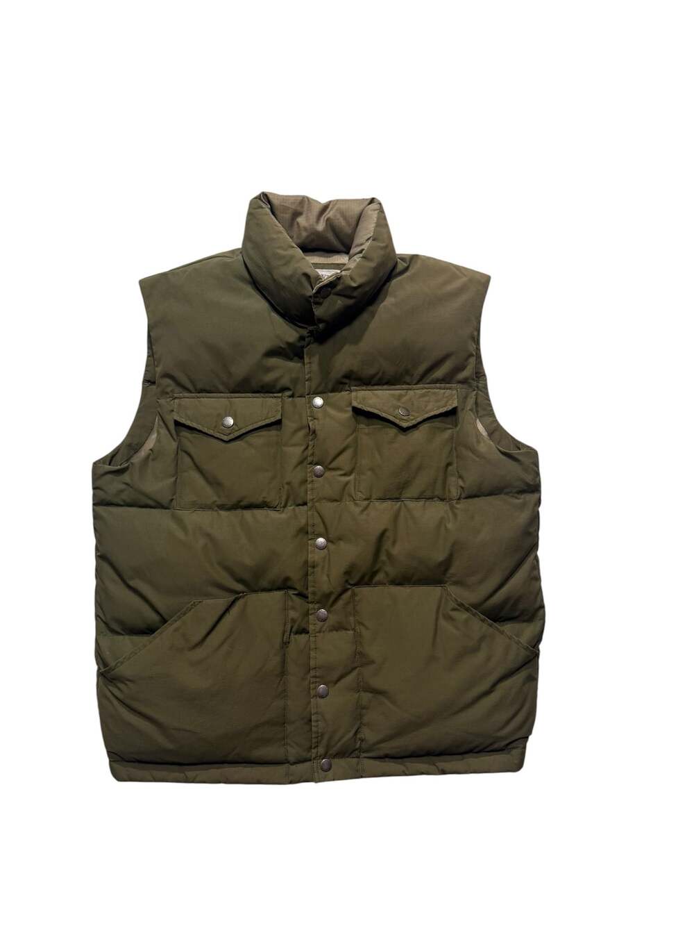 J.Crew Field Tested Durable Outerwear Olive Green Down Puffer Vest